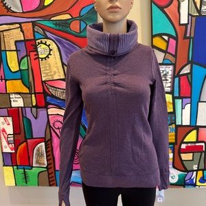 Lululemon Reversible In-A-Cinch Long Sleeve High Neck Top, Sz 6 Purple